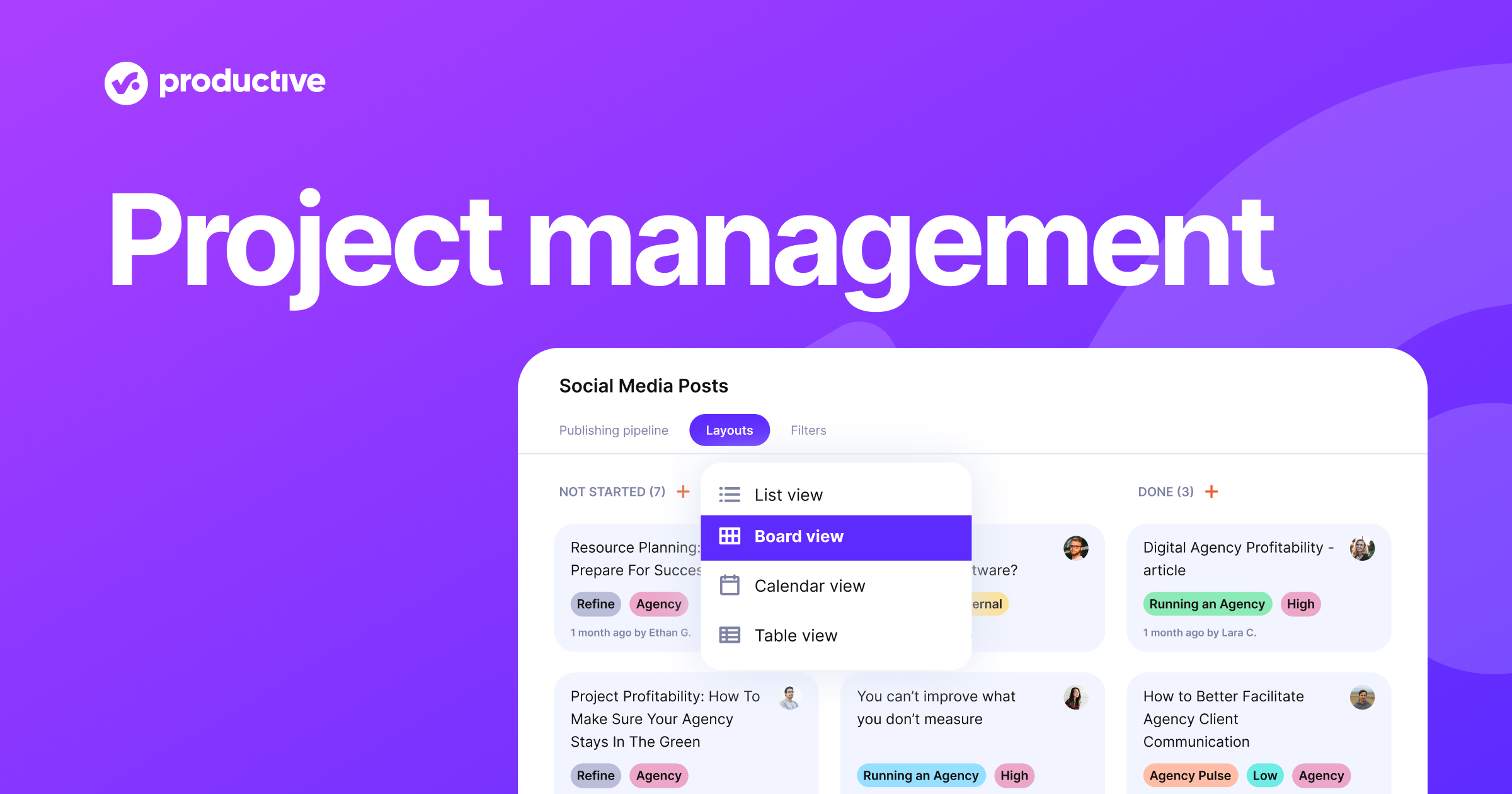Professional Services Project Management | Productive