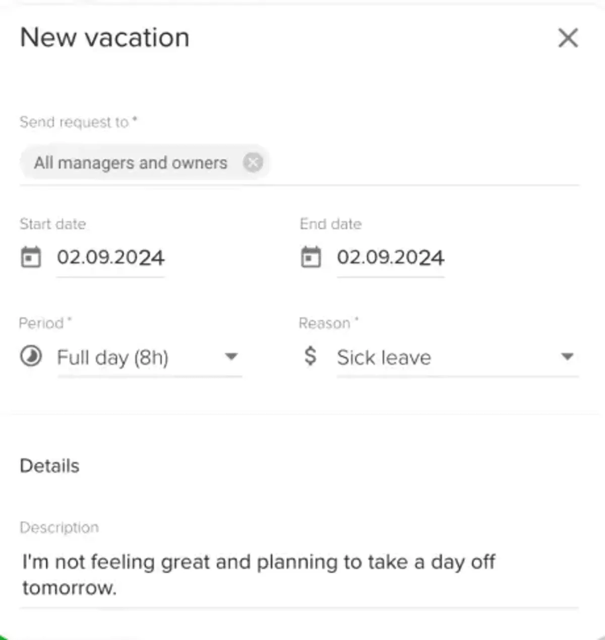 "Vacation request form for sick leave, exploring Ganttic alternatives for efficient scheduling and management solutions."