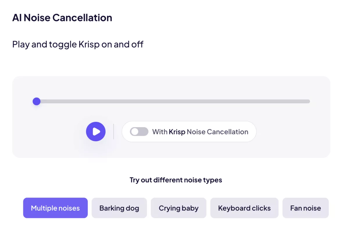 AI notetakers enhance project management with noise cancellation options like barking dog and keyboard clicks.
