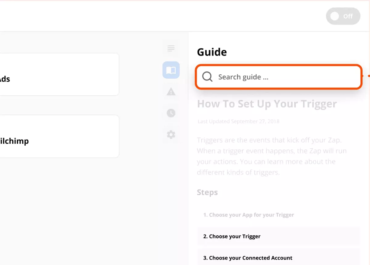 Zapier trigger and action editor, agency software for connecting separate tools
